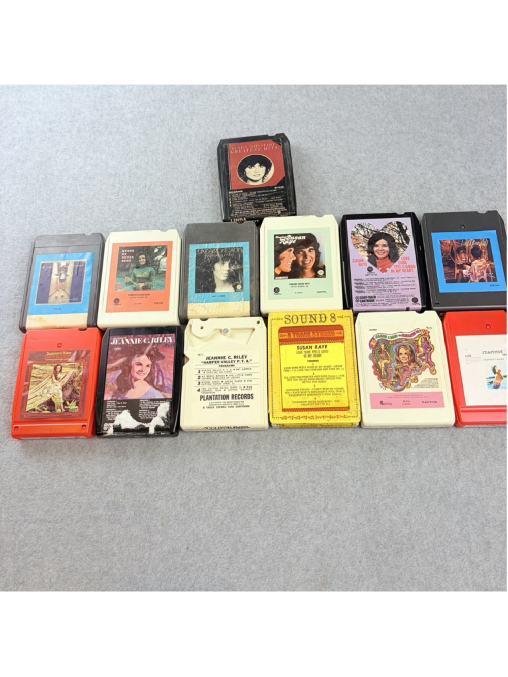 Linda Ronstadt Susan Raye Jeannie C Riley Female Country 8-Track Tape Lot 13